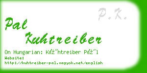 pal kuhtreiber business card